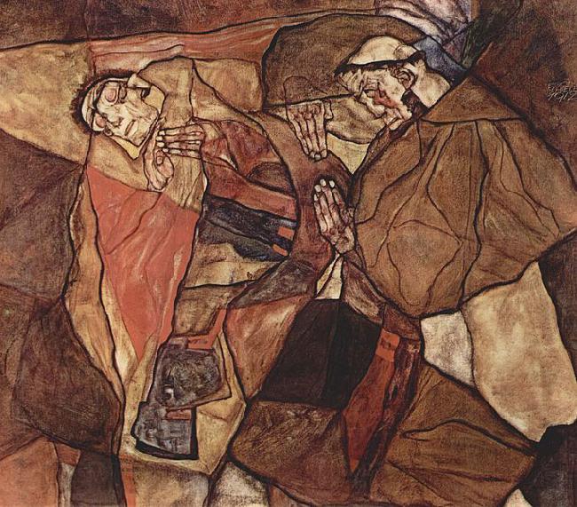 Egon Schiele Agony Norge oil painting art